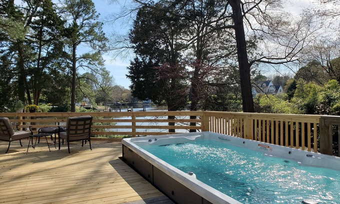 St. Michaels House | St Michaels: Private Waterfront Retreat with Swim Spa & Dock