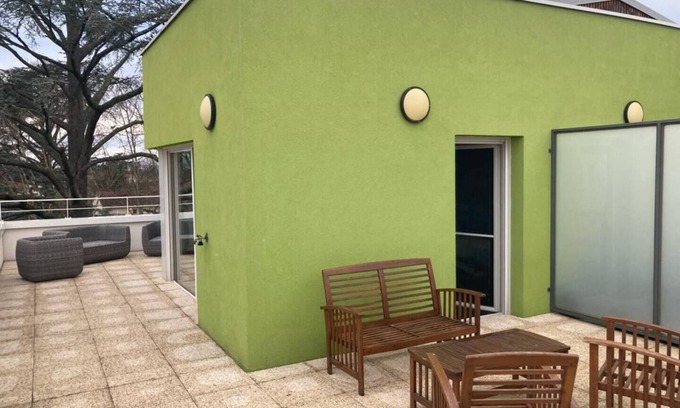 Meyzieu Centre Apartment | Perfect 3-Bedroom Stay with Secure Parking & Terrace
