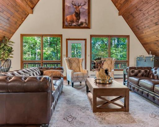 Etters House | Inviting Star Gazer A-Frame Cabin with Pool & Hot Tub