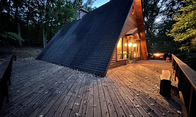 Etters Cabin | Experience Star Gazer A-Frame Cabin with Spa & Hot Tub