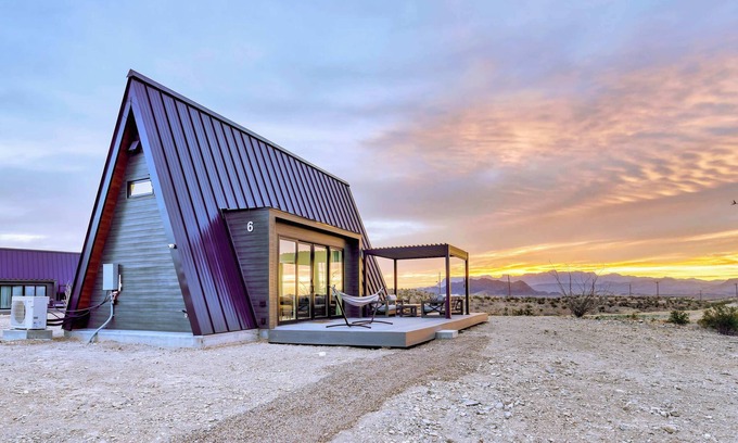 Study Butte-Terlingua Cabin | Stardust Big Bend A-Frame #6: Unforgettable Views Await