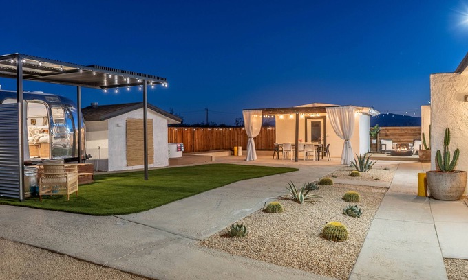 Desert Hot Springs Apartment | Starlit Nights Getaway: Pet-Friendly Retreat with Spa