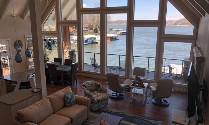 Gravois Mills House | Family Retreat with Lake Views and Private Dock Escape