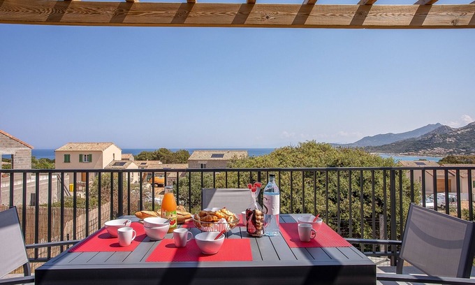 Marine de Saint Ambroggio Apartment | Stella di Luce: Oceanfront Apartment with Sea View