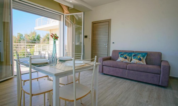 Agnone Bagni Apartment | Stella Marina Apartment - Oceanfront Retreat Near the Beach