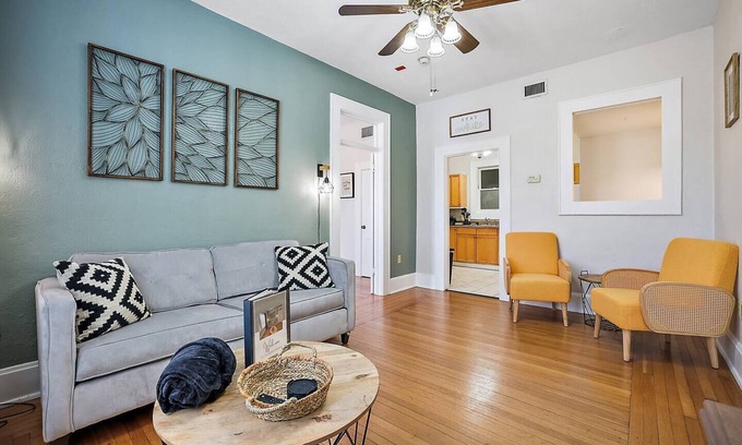 Eustis Apartment | Cozy Stay Steps from Downtown with King Bed & Pet-Friendly
