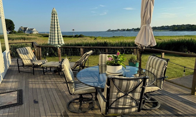 Guilford House | Beachside Escape: Custom Home with Ocean Views & Deck