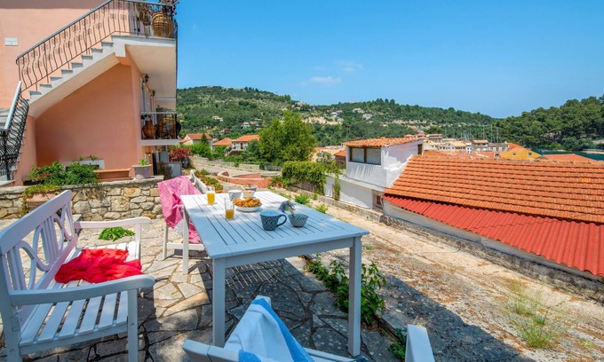 Gaios Apartment | Cozy Sterna Studio: Steps from Gaios Amenities & Ocean View