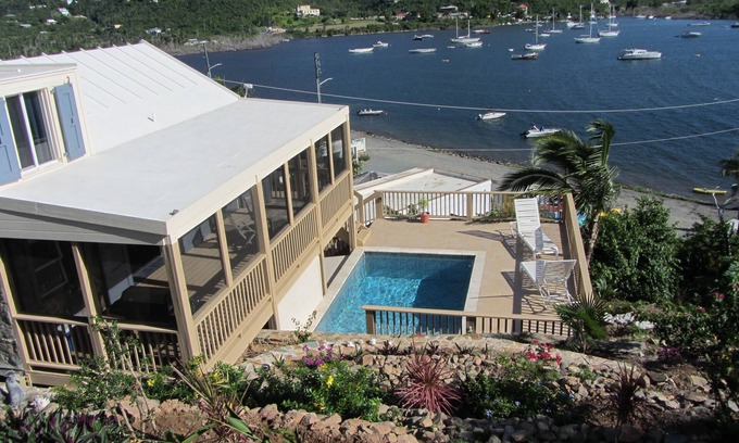 Estate Carolina House | Ideal Coral Bay Retreat with Ocean Views and Private Pool
