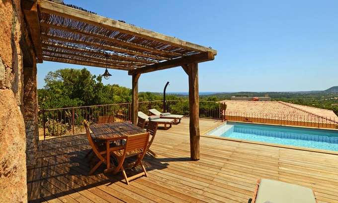 Pinarellu House | Stunning Sea View at Stone House with Private Heated Pool
