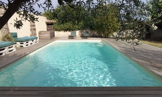 Saint-Theodorit House | Stone house with swimming pool between the sea and the Cevennes mountains