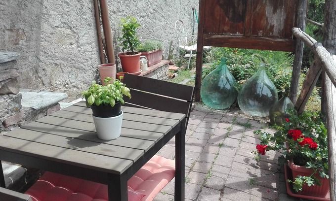 Boveglio Apartment | Inviting Stone Rustico with Garden and Exclusive Whirlpool