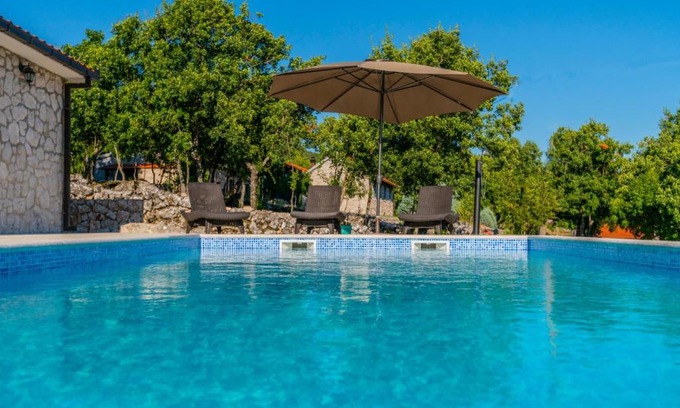 Slivno Villa | Elegant Stay at Stone Villa Rafael: Pool & Family-Friendly