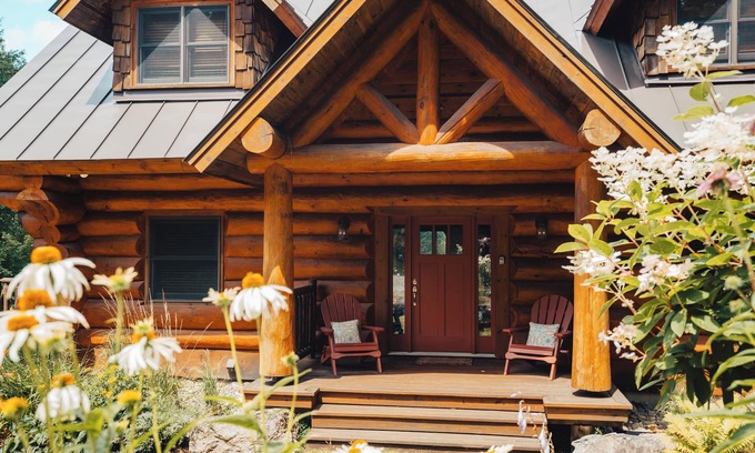 Stowe Area House | Stowe's Most Requested Log Home with Spa & Pool Amenities