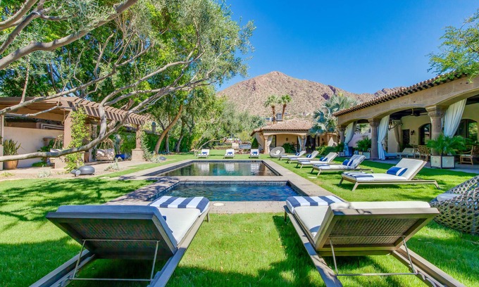Camelback East House | Explore Tuscan Camelback Mountain Mansion with Ocean Views
