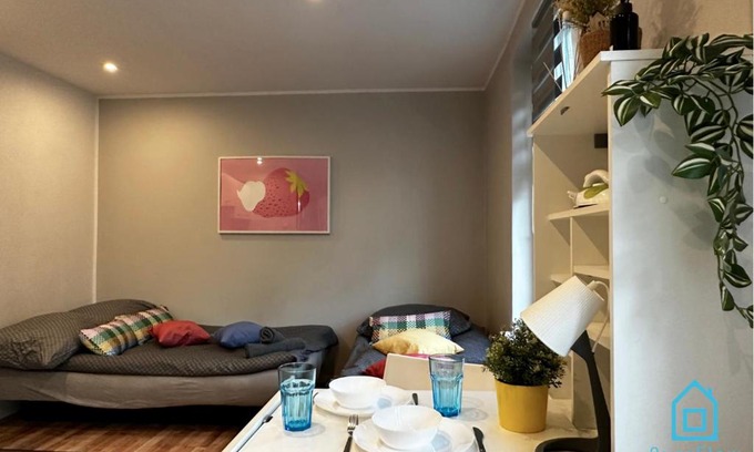 Siedlce Apartment | Pet-Friendly Strawberry Studio for Families and Kids