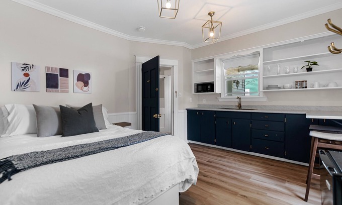 Moncton Apartment | Modern Studio 2: Private Bedroom with Minimalist Design