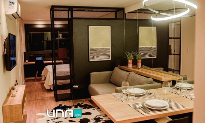 Sao Goncalo Apartment | Stylish Studio 308 at Parque Una with Garage & Pet-Friendly