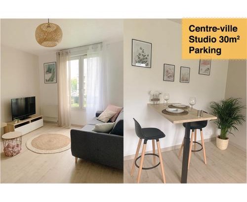 Cergy Apartment | Charming Studio PARIS JO 2024 - Family-Friendly & Central