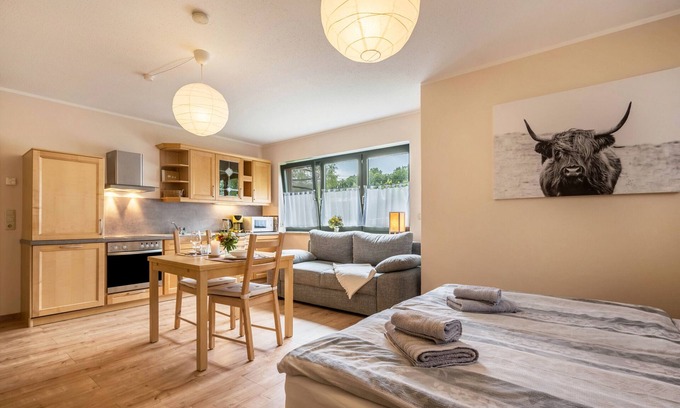 Grunhainichen Apartment | Guest Rated 10/10 Studio Apartment 'Erzgebirge' with Garden