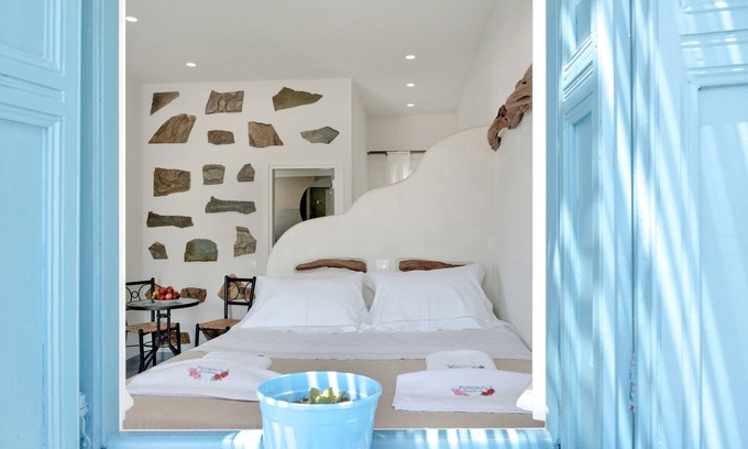 Amorgos Town Apartment | Cozy Studio Apartment 'Politimi's N2' with Mountain View