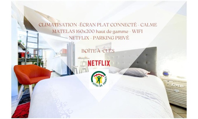 Pallud Apartment | Charming Studio with A/C, Netflix & Parking Near City Center