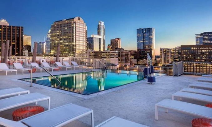 Civic District Condo | Unforgettable Studio in Austin with Rooftop Pool & BBQ!