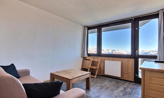 Aime Apartment | Cozy Studio Plagne Aime 2000 for 4, Perfect Family Getaway