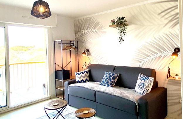 Fort-Mahon-Plage Apartment | Oceanfront Studio DUNES de NALA with Balcony & Ocean View