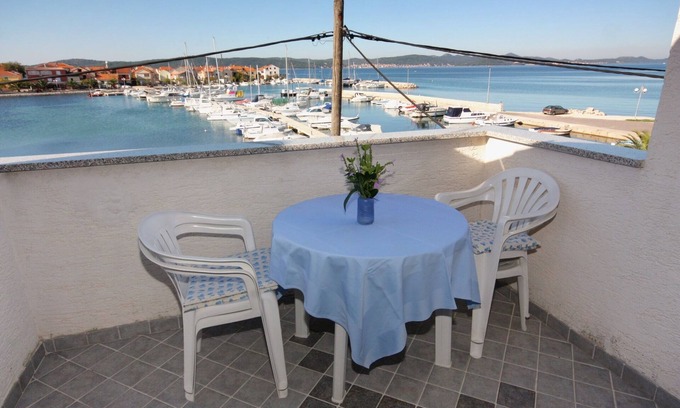 Bibinje Apartment | Oceanfront Studio Flat with Terrace & Sea View in Bibinje