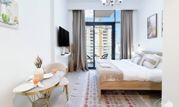 Nad Al Sheba Apartment | Studio in Azizi Riviera: Comfort and Convenience