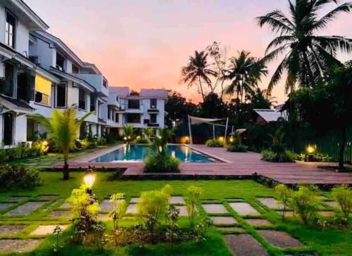 Siolim Apartment | Serene Studio in Riviera Sublime with Pool & Family-Friendly