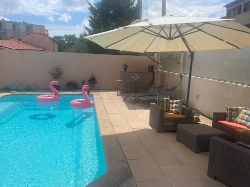 Aubagne Apartment | Independent Studio with Pool & Garden in City Center