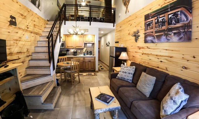 Purgatory Condo | Modern Studio Loft with King Bed and Kitchenette Amenities