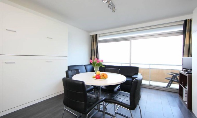 Bredene Apartment | Cozy Studio with Garage and Ocean View by Interhome