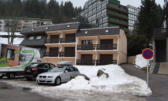 La Bresse Apartment | Cozy Studio Mezzanine with Balcony near Hohneck Tracks