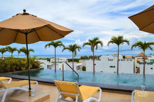 Luis Donaldo Colosio House | Relaxing Studio on 5th with Oceanview Roof Pool