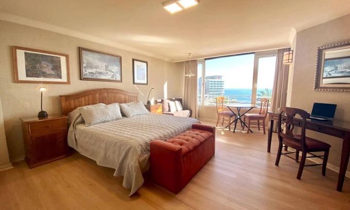 Vina del Mar Apartment | Oceanfront 1D1B Studio Playa Miramar in Viña del Mar