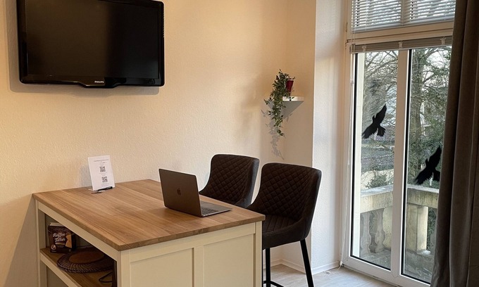 Bad Rothenfelde Apartment | Cozy Studio with Balcony & Scenic Salt Works View