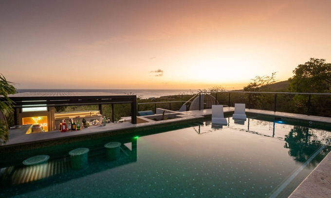 St. Marie Villa | Experience Hummingbird Villa: Pool, Ocean Views & Swim-Up Bar!