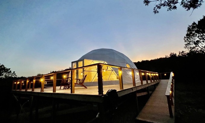 Marble Falls Villa | Unforgettable Mountain View Dome Glamping at Loving Heart Retreats