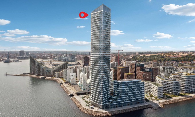 Aarhus C Apartment | Experience Unique Oceanfront Living in Denmark's Tallest Building