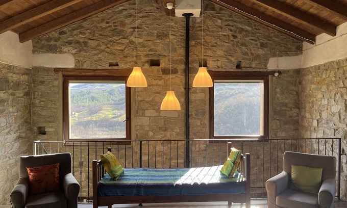 Bonzeto House | Inviting Barn Conversion with Shared Pool & Mountain Views