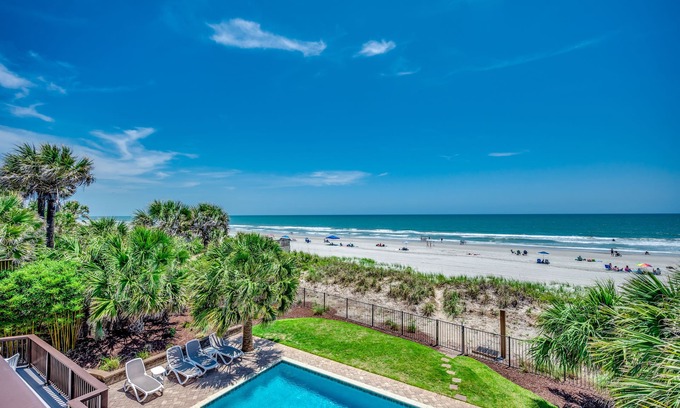 Myrtle Beach House | Oceanfront Beach Home with Panoramic Views & Private Pool