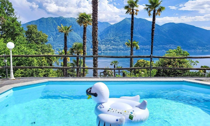 Brione sopra Minusio Villa | Private Villa with Pool, Pets Welcome & Panoramic Views