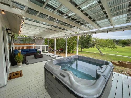 North San Antonio - SAT House | Scenic Deck with Hot Tub Overlooking Lake & Golf Course