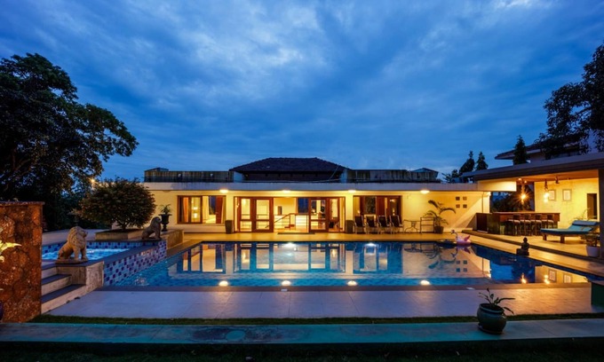 Pilerne Industrial Estates Villa | Stunning Hilltop 3BR Villa w Pool and River View