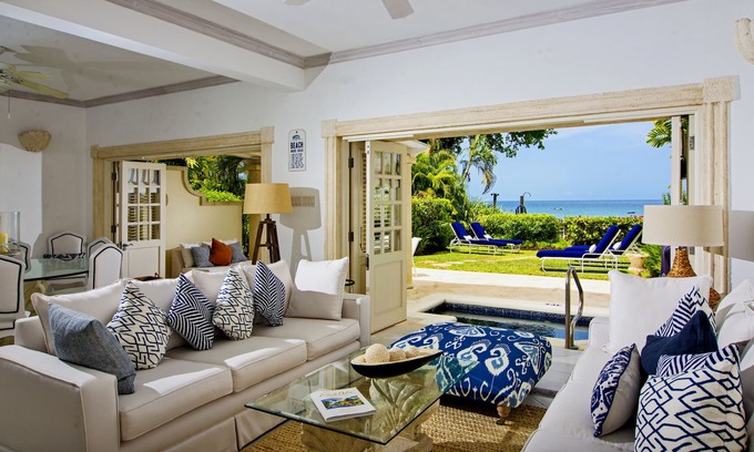 Old Trees Bay Villa | Beachfront Oasis with Private Pool & Spa Amenities