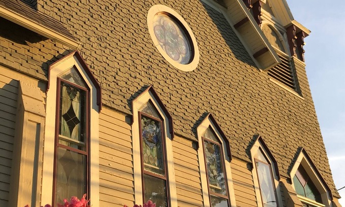 Noank House | Unique 1902 Gothic Chapel Loft in Seaside Village