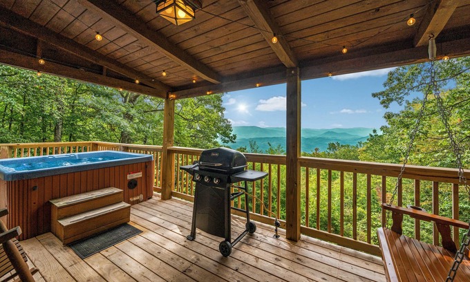Sevierville Cabin | Mountain View Cabin with Hot Tub & Hiking Trails Await!